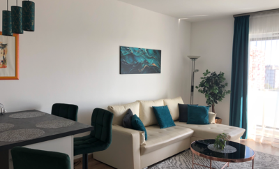 Béke sq. 1-bedroom balcony/garage